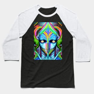 Transdimensional Elf (10) - Trippy Psychedelic Art Baseball T-Shirt